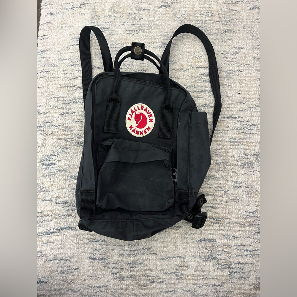Mini Black Fjallraven Kanken Backpack